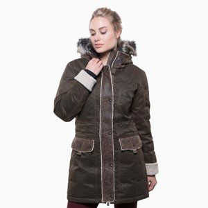 Kuhl Women's Arktik Down Parka in Olive, Size Smal